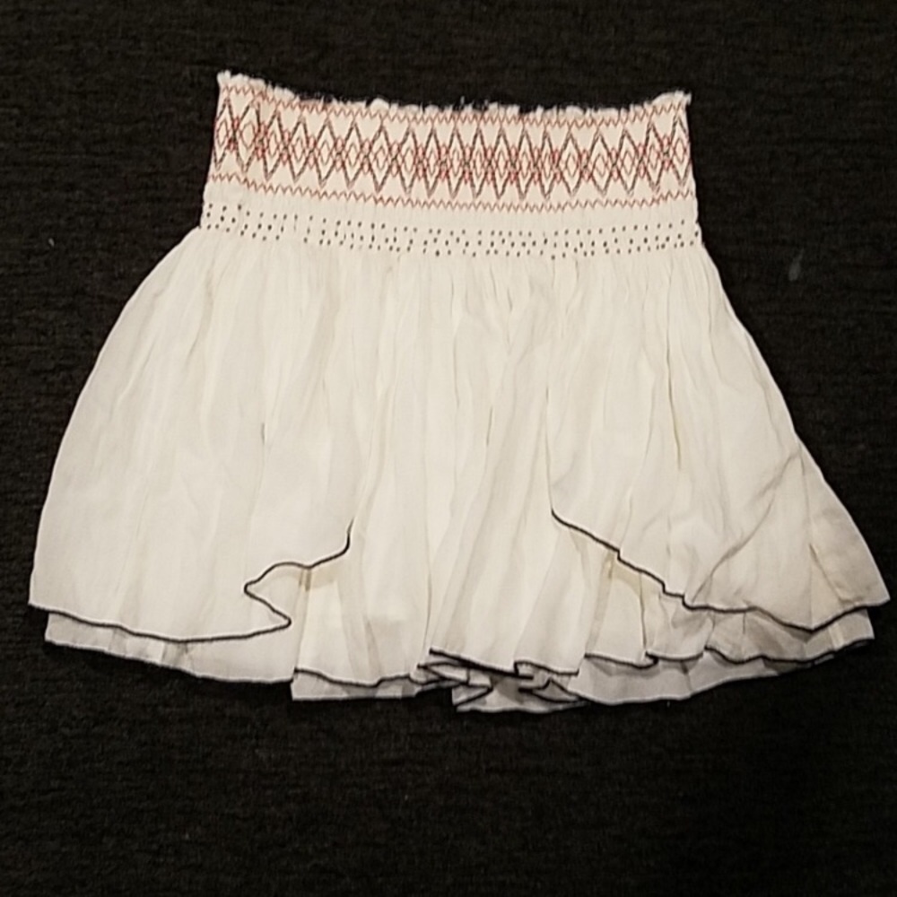 Free People White Mini Skirt